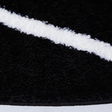 Safavieh Tahoe Shag 6'-7" x 6'-7" Rug in Black / White
