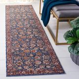 Safavieh Heirloom 700 2'-0" x 8'-0" Rug in Navy / Rust