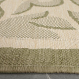 Safavieh Courtyard 6'-7" x 6'-7" Rug in Natural / Olive