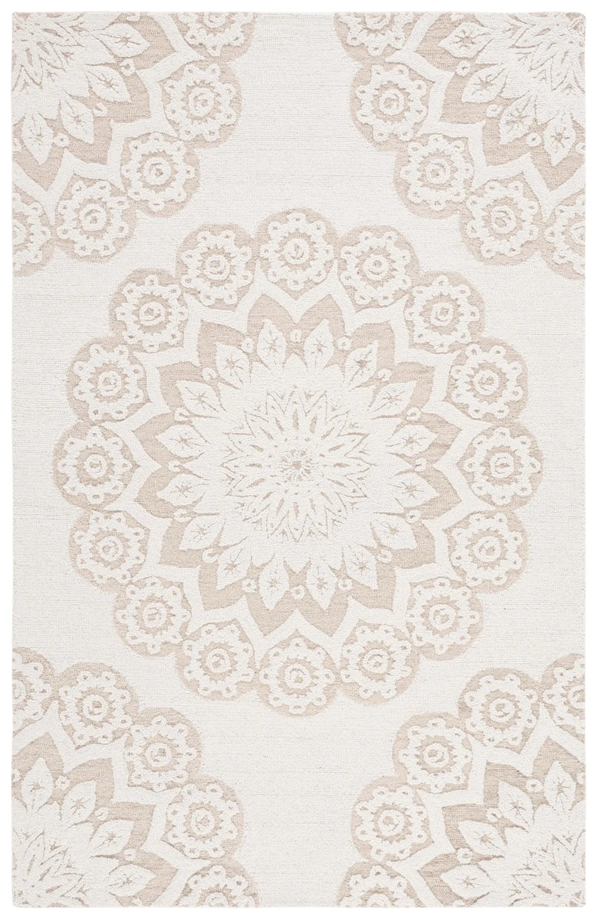 Safavieh Blossom 4'-0" x 6'-0" Rug in Ivory / Light Brown