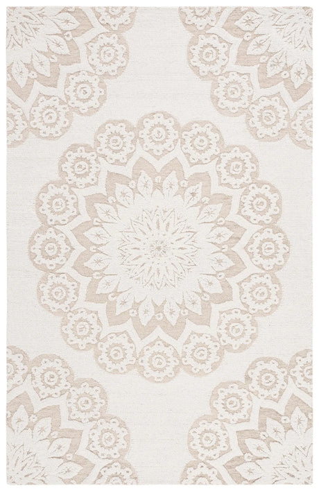 Safavieh Blossom 4'-0" x 6'-0" Rug in Ivory / Light Brown