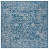 Safavieh Courtyard 6'-7" x 6'-7" Rug in Navy / Ivory