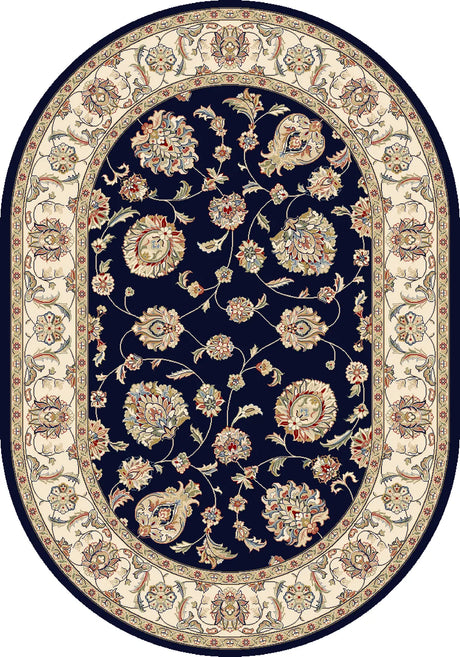 Dynamic Rugs Ancient Garden 57365 Blue / Ivory Rugs - Oval