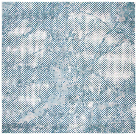 Safavieh Meadow 100 6'-7" x 6'-7" Rug in Turquoise / Ivory