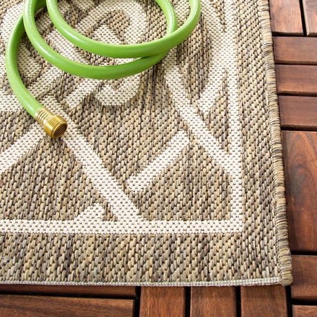 Safavieh Courtyard 5'-3" x 7'-7" Rug in Mocha / Light Beige