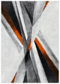 Safavieh Hollywood 4'-0" x 6'-0" Rug in Grey / Orange