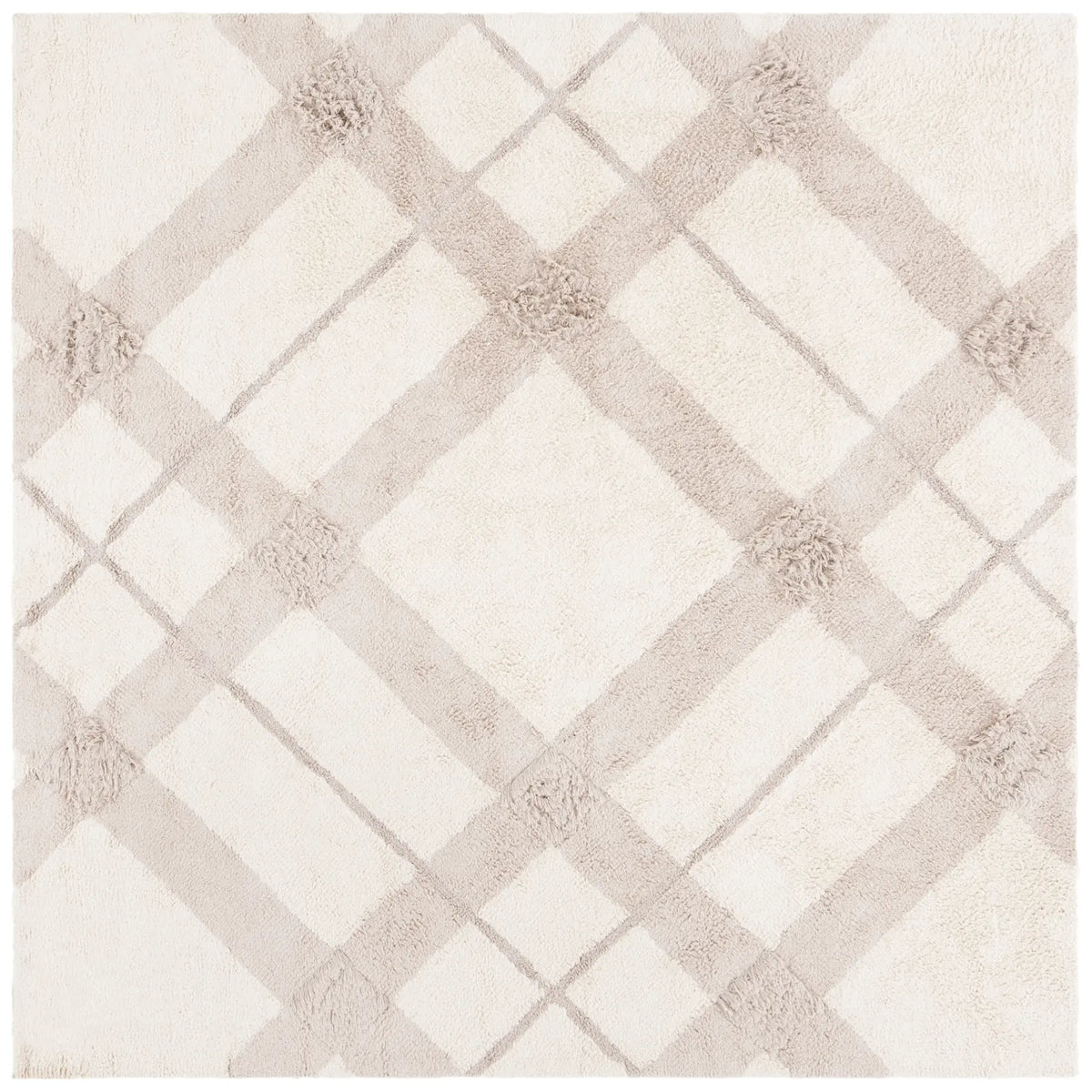 Safavieh Easy Care 6'-0" x 6'-0" Rug in Ivory / Beige