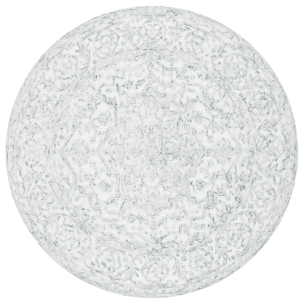 Safavieh Trace 6'-0" x 6'-0" Rug in Ivory / Charcoal