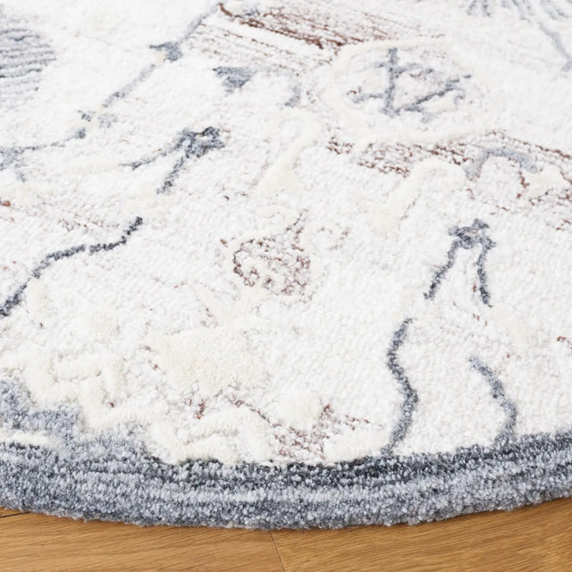 Safavieh Glamour 6'-0" x 6'-0" Rug in Light Brown / Grey