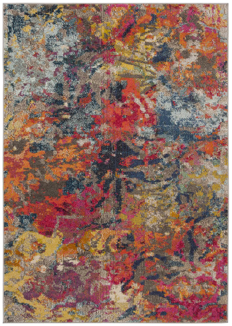 Safavieh Monaco 4'-0" x 5'-7" Rug in Blue / Orange
