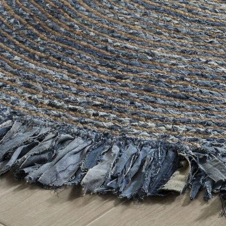 Safavieh Cape Cod 5'-0" x 5'-0" Rug in Ivory / Denim