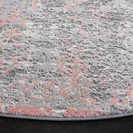 Safavieh Meadow 500 5'-0" x 5'-0" Rug in Grey / Pink