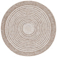 Safavieh Braided 3'-0" x 3'-0" Rug in Taupe
