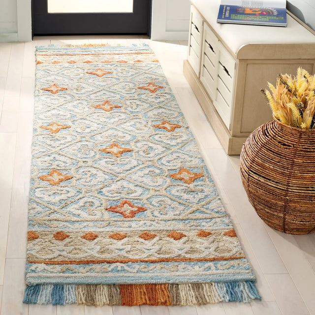 Safavieh Blossom 2'-3" x 8'-0" Rug in Ivory / Blue