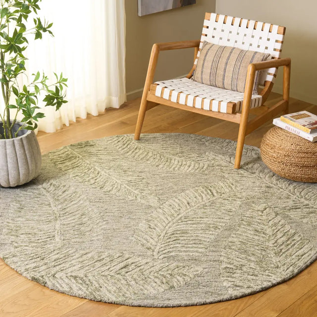 Safavieh Jardin 6'-0" x 6'-0" Rug in Sage / Ivory