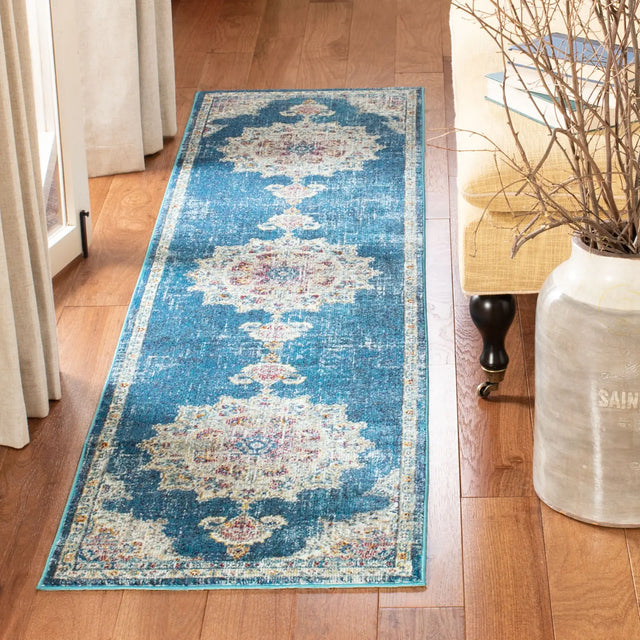 Safavieh Aria 2'-0" x 8'-0" Rug in Navy / Ivory