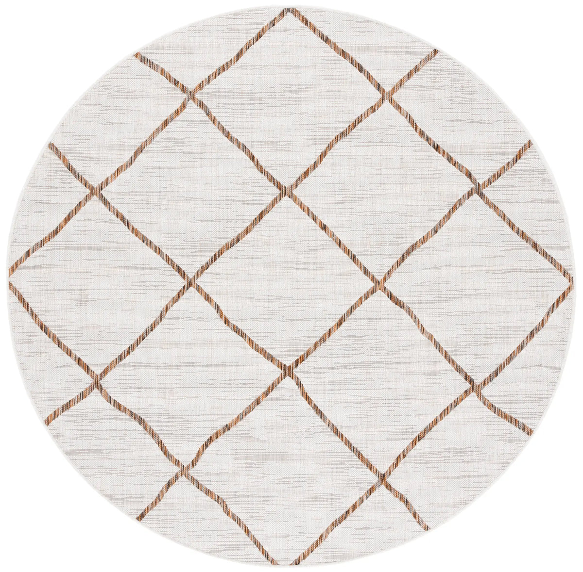 Safavieh Courtyard 6'-7" x 6'-7" Rug in Ivory / Brown