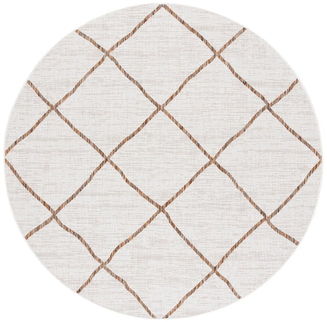 Safavieh Courtyard 6'-7" x 6'-7" Rug in Ivory / Brown