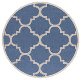 Safavieh Courtyard 5'-3" x 5'-3" Rug in Blue / Beige