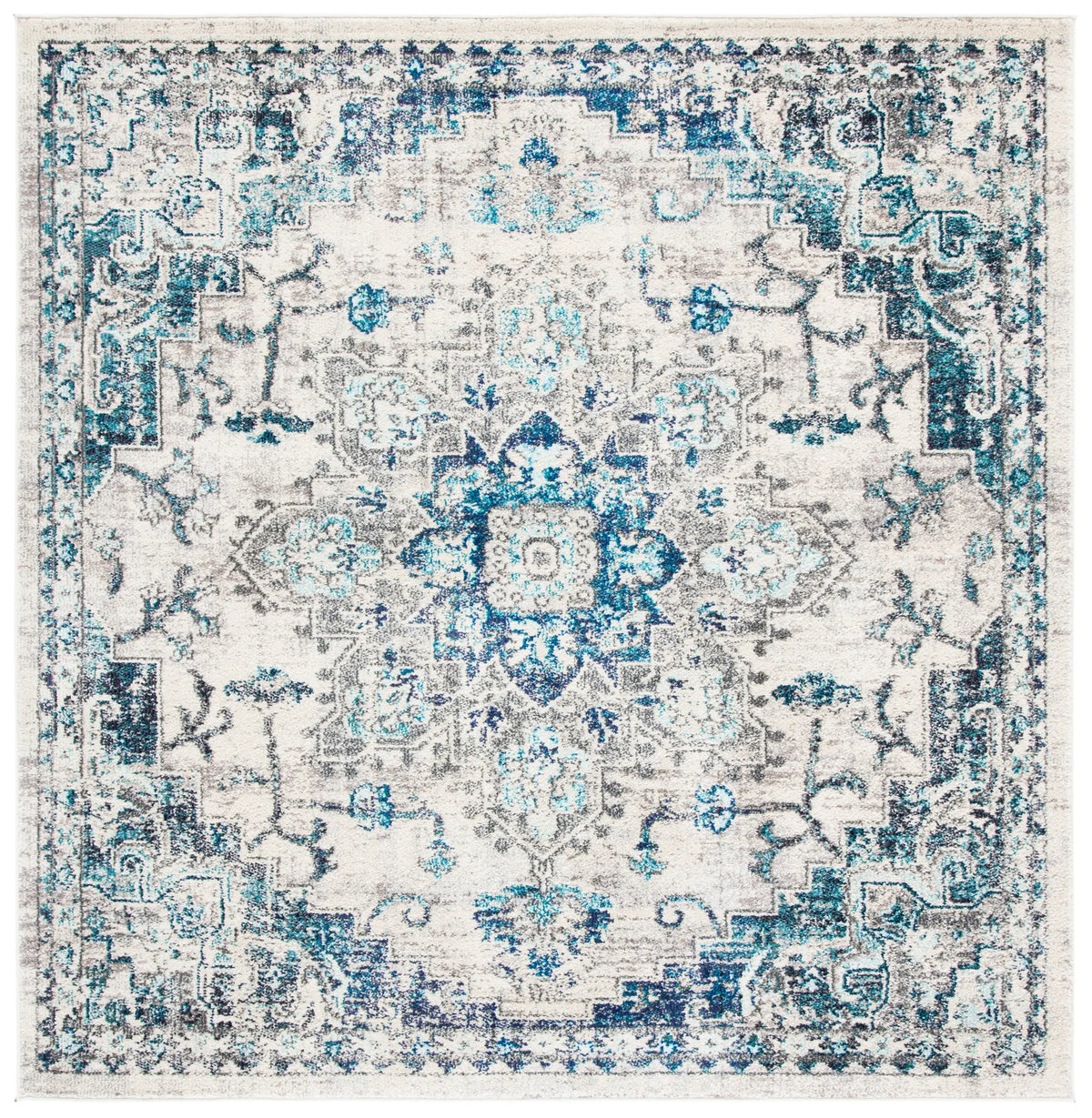 Safavieh Madison 6'-7" x 6'-7" Rug in Ivory / Grey