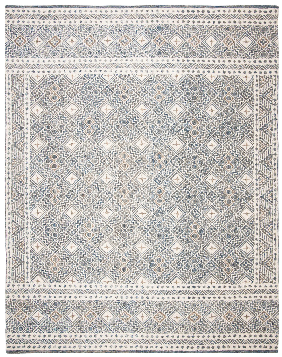 Safavieh Micro-Loop 10'-0" x 14'-0" Rug in Blue / Ivory