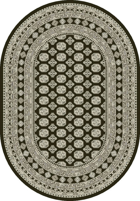 Dynamic Rugs Ancient Garden 57102 Charcoal / Silver Rugs - Oval