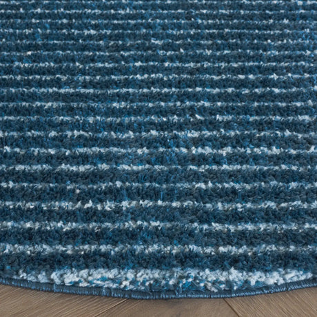 Safavieh Penelope Shag 6'-7" x 6'-7" Rug in Navy / Ivory