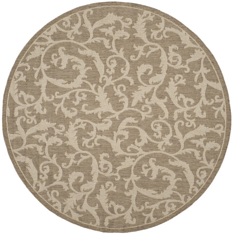 Safavieh Courtyard 6'-7" x 6'-7" Rug in Brown / Natural