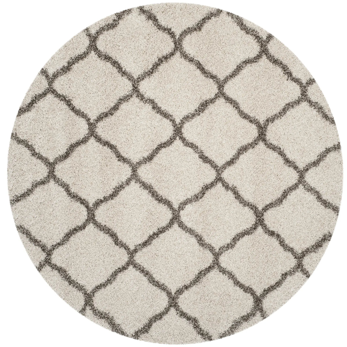 Safavieh Hudson Shag 5'-3" x 5'-3" Rug in Ivory / Grey