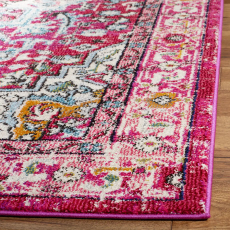 Safavieh Monaco 4'-0" x 5'-7" Rug in Fuchsia / Light Blue