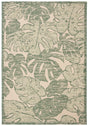 Safavieh Courtyard 4'-0" x 5'-7" Rug in Beige / Green
