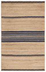 Safavieh Natural Fiber 5'-0" x 8'-0" Rug in Natural / Navy