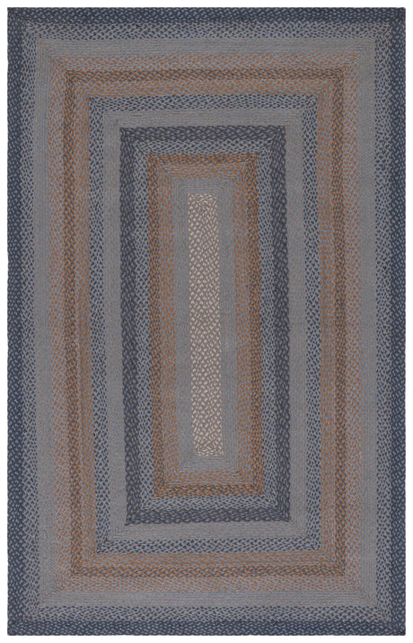 Safavieh Braided 4'-0" x 6'-0" Rug in Grey / Brown