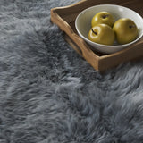 Safavieh Sheep Skin 3'-7" x 6'-0" Rug in Steel Blue