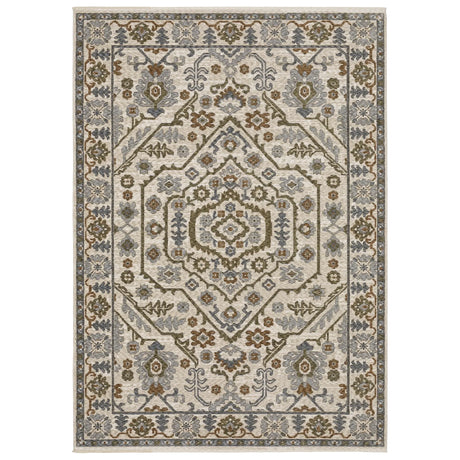 Oriental Weavers Sphinx HASTINGS HA02I Ivory Floral Rugs - main flat