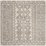 Safavieh Hudson Shag 5'-0" x 5'-0" Rug in Ivory / Grey