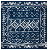 Safavieh Tulum 6'-7" x 6'-7" Rug in Navy / Ivory