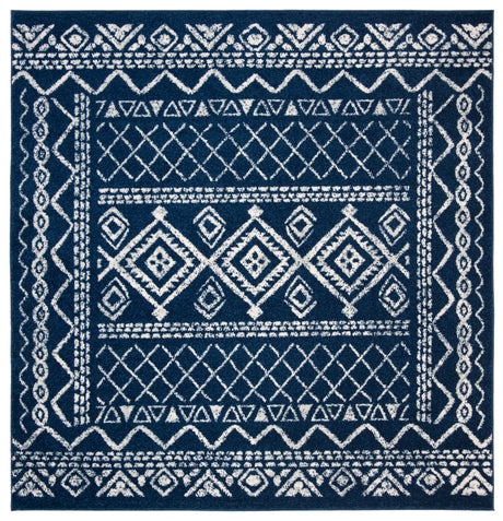 Safavieh Tulum 6'-7" x 6'-7" Rug in Navy / Ivory