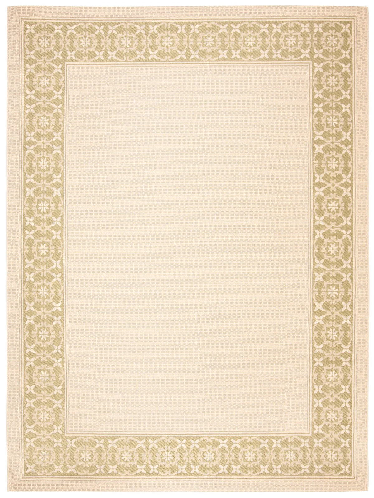 Safavieh Courtyard 6'-7" x 9'-6" Rug in Cream / Green