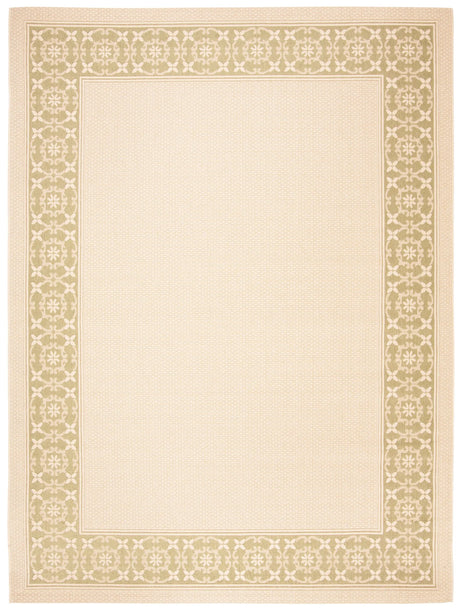 Safavieh Courtyard 6'-7" x 9'-6" Rug in Cream / Green