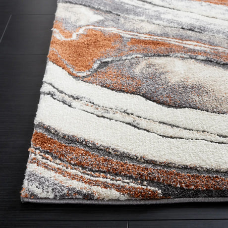 Safavieh Cyrus Shag 4'-5" x 6'-5" Rug in Grey / Rust