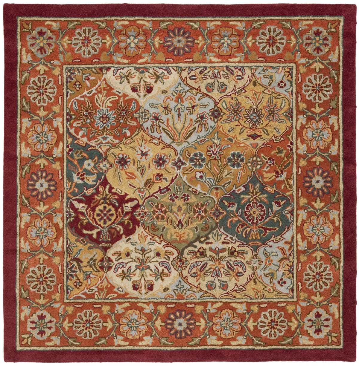 Safavieh Heritage 6'-0" x 6'-0" Rug in Multi / Red