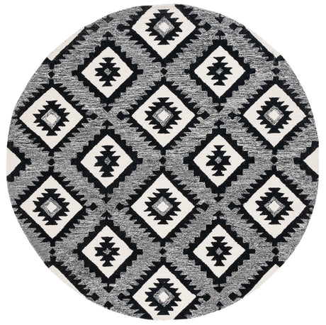 Safavieh Aspen 7'-0" x 7'-0" Rug in Charcoal / Black