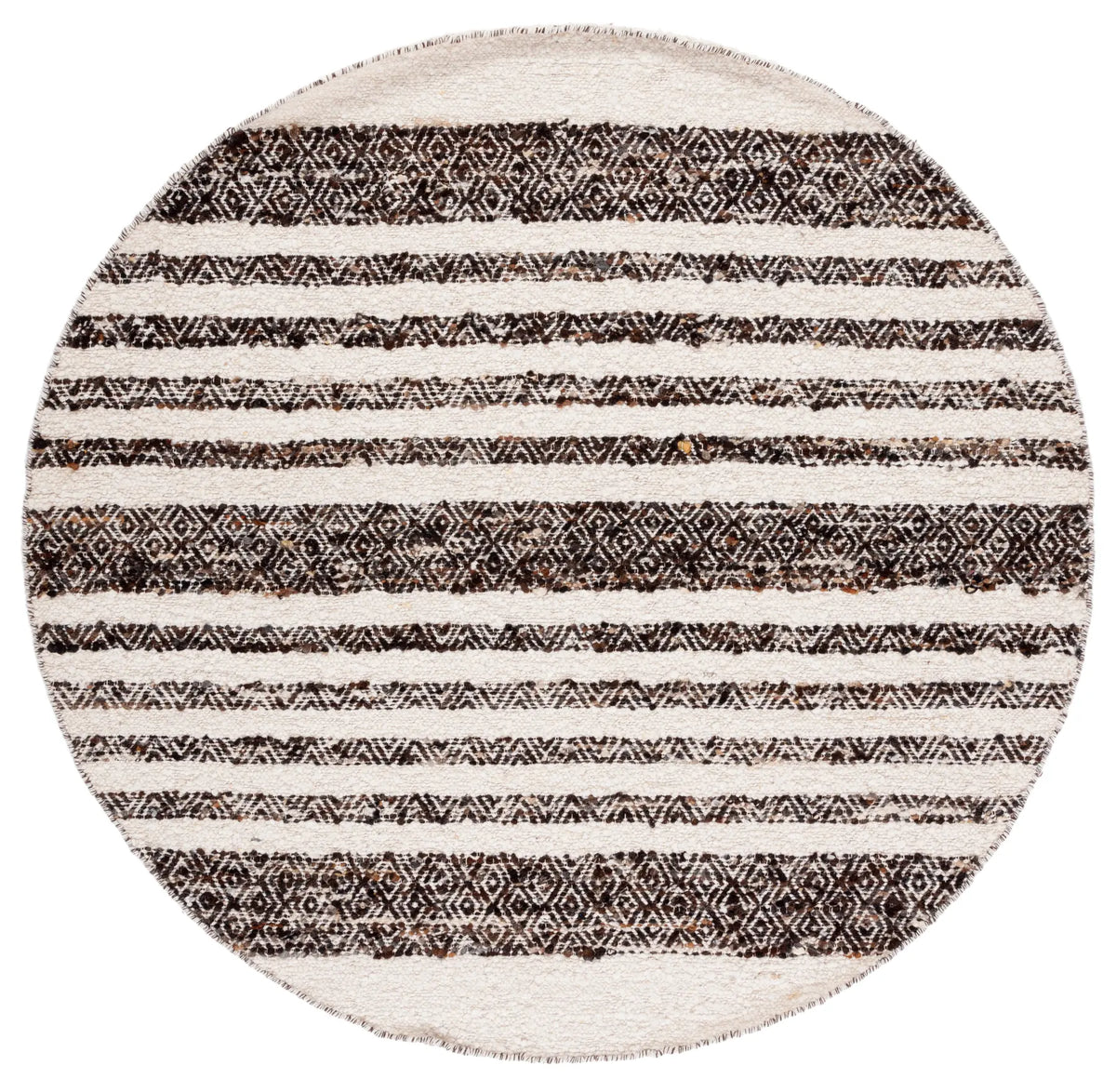 Safavieh Natura 6'-0" x 6'-0" Rug in Black / Ivory