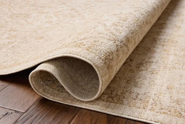 Chris Loves Julia x Loloi Palma PLM-01 Ivory / Sand Rug - pile height