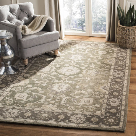 Safavieh Anatolia 4'-0" x 6'-0" Rug in Grey / Dark Grey