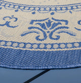 Safavieh Courtyard 5'-3" x 5'-3" Rug in Natural / Blue