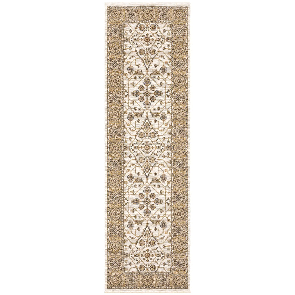 Oriental Weavers Sphinx Maharaja 001J1 Ivory/Gold Rugs - runner