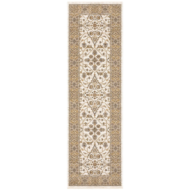 Oriental Weavers Sphinx Maharaja 001J1 Ivory/Gold Rugs - runner