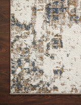 Loloi Spirit Spi-01 Pewter/Olive Rugs - corner on wood